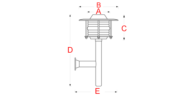 cotes applique potelet balise en laiton massif