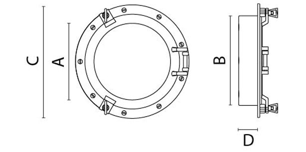 hublot ouvrant laiton étanche nombreux diamètre