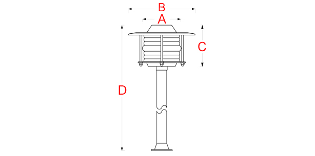 cotes lampadaire avec potelet en laiton massif