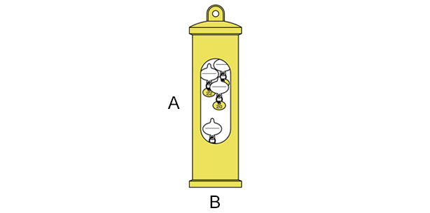 thermomètre de galilée en laiton poli