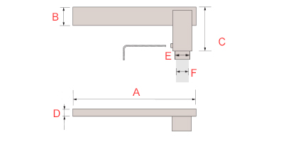 plan poignées cubique laiton